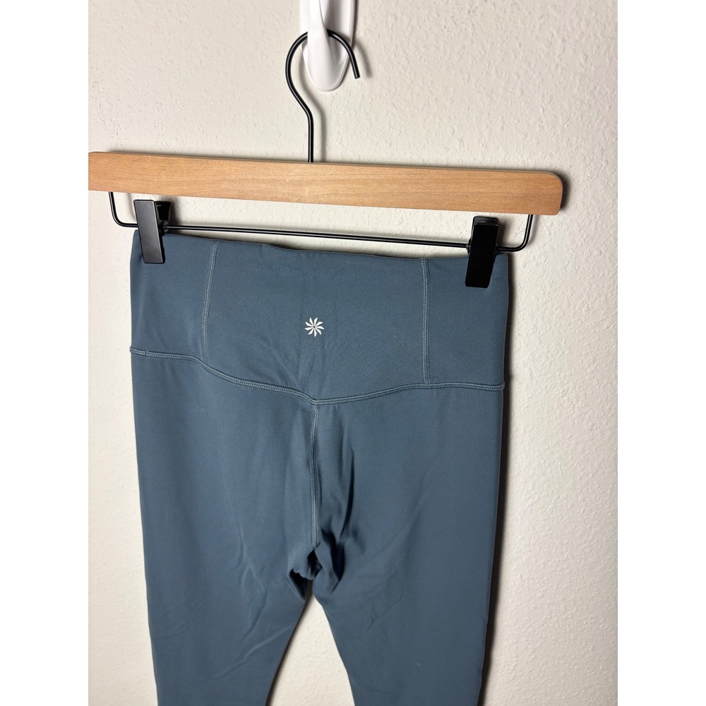 Athleta Ultra High Rise Elation Cinch Tight Leggings Blue Grey XS 27" Inseam - Picture 3 of 4